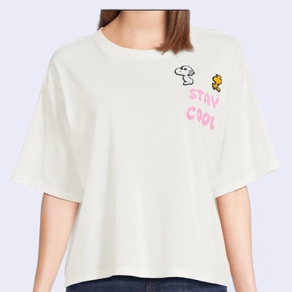 Peanuts Juniors Graphic Rubber Patch Tee - Size XL (15-17) - Picture 1 of 7